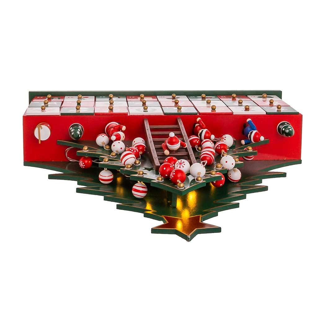 Kurt Adler 13.5-Inch Battery-Operated LED Christmas Tree Advent Calendar